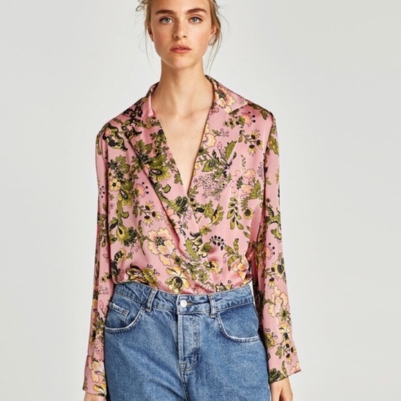 Zara Tops - ZARA floral bodysuit- Small